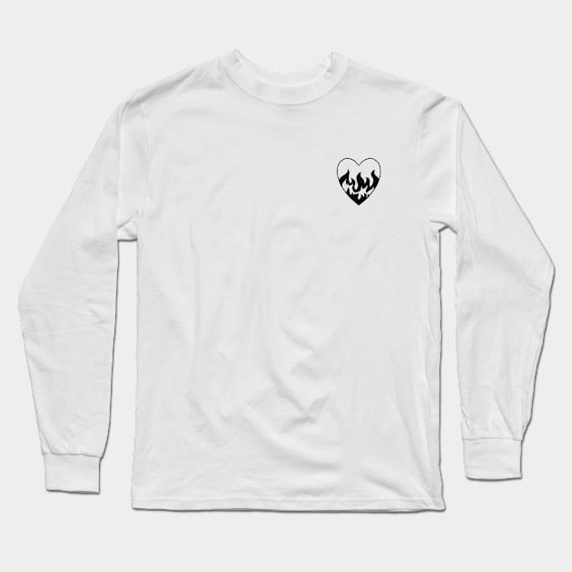 heart on fire Long Sleeve T-Shirt by mandafiles